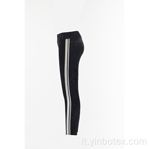 Pantaloni da jogging in pantaloni di velluto nero